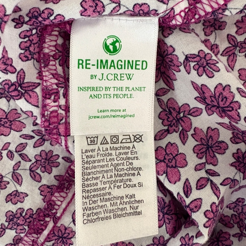 J. Crew Factory Pink Floral Blouse - Picture 6 of 7